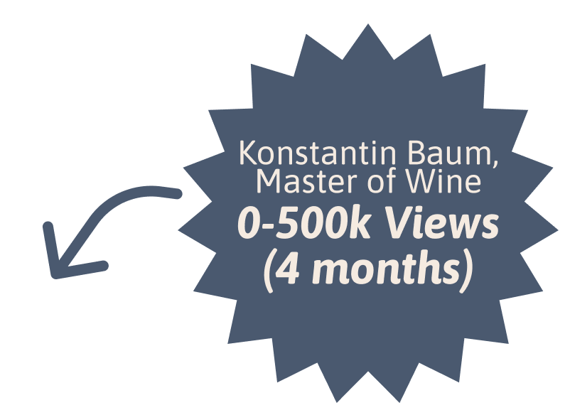 Subscriber: Konstantin Baum, Master of Wine went form zero to five-hundred thousand views in four months